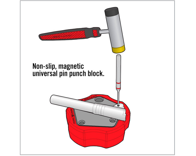 Punch Set with Universal Gunsmith Bench Block 